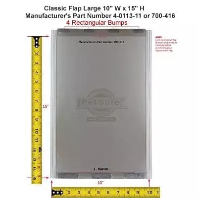 Large PetEze/Pet Safe Replacement Pet Door Flap